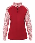 Badger Sport 4198 Sport Blend Women's 1/4 Zip Front Thumbnail