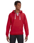 J America JA8830 Adult Sport Lace Hooded Sweatshirt Front Thumbnail