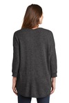 port authority lsw416 ladies marled cocoon sweater Back Thumbnail