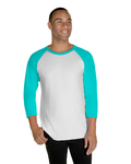 Jerzees 560RR Unisex Premium Blend Ring-Spun 3/4 Sleeve Raglan T-Shirt Front Thumbnail