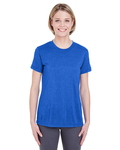 ultraclub 8619l ladies'  cool & dry heathered performance t-shirt Front Thumbnail