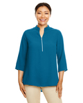 Devon & Jones DP611W Ladies' Perfect Fit™  3/4-Sleeve Crepe Tunic Front Thumbnail