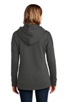 district dt1104 women's perfect weight ® fleece drop shoulder full-zip hoodie Back Thumbnail