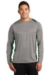 Sport-Tek ST361LS Long Sleeve Heather Colorblock Contender ™ Tee Front Thumbnail