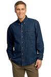 Port & Company SP10 Long Sleeve Value Denim Shirt Front Thumbnail