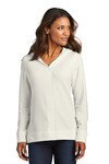 port authority lk826 ladies microterry pullover hoodie Front Thumbnail