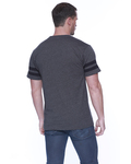 startee st2430 men's cvc stripe varsity t-shirt Back Thumbnail