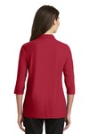 Port Authority L562 Ladies Silk Touch™ 3/4-Sleeve Polo Back Thumbnail