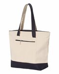 q-tees q1300 19l zippered tote Side Thumbnail