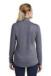 sport-tek lst407 ladies posicharge ® tri-blend wicking 1/4-zip pullover Back Thumbnail