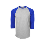 soffe 210m adult classic heathered baseball jersey Front Thumbnail