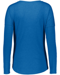 augusta sportswear ag3077 ladies lux tri-blend long sleeve tee Back Thumbnail