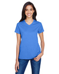 a4 nw3381 ladies' topflight heather v-neck t-shirt Front Thumbnail