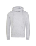 Just Hoods By AWDis JHA021 Men's 80/20 Heavyweight Cross Over Neck Hooded Sweatshirt Front Thumbnail
