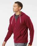 independent trading co. afx90unz unisex lightweight full-zip hooded sweatshirt Side Thumbnail