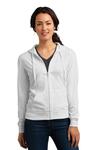 District DT2100 Women's Fitted Jersey Full-Zip Hoodie Front Thumbnail