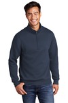 port & company pc78q core fleece 1/4-zip pullover sweatshirt Front Thumbnail