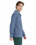 comfortwash by hanes gdh490 unisex garment dye polo collar sweatshirt Side Thumbnail