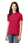 port authority l420 ladies heavyweight cotton pique polo Front Thumbnail