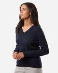 Devon & Jones DG445W Women's New Classic V-Neck Sweater Side Thumbnail
