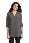 port authority lw701 ladies 3/4-sleeve tunic blouse Front Thumbnail