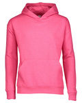 LAT 2296 Youth Fleece Hoodie Sweatshirt Front Thumbnail
