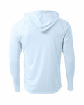 a4 nb3409 youth long sleeve hooded t-shirt Back Thumbnail