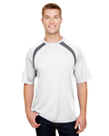 a4 n3001 men's spartan short sleeve color block crew neck t-shirt Back Thumbnail