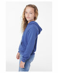 bella + canvas 3719y youth sponge fleece pullover hooded sweatshirt Side Thumbnail