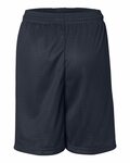 badger sport 2207 youth mesh/tricot 6" shorts Back Thumbnail