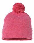 Sportsman SP15 Pom-Pom 12" Knit Beanie Front Thumbnail