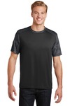Sport-Tek ST371 CamoHex Colorblock Tee Front Thumbnail