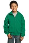 Port & Company PC90YZH Youth Core Fleece Full-Zip Hooded Sweatshirt Front Thumbnail