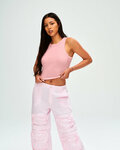 bella + canvas 1019 women's micro rib racer tank Front Thumbnail