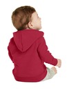 port & company car78izh infant core fleece full-zip hooded sweatshirt Back Thumbnail