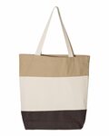 q-tees q125900 11l tri-color tote Back Thumbnail