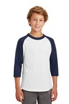 Sport-Tek YT200 Youth Colorblock Raglan Jersey Front Thumbnail