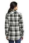 Port Authority LW668 Ladies Plaid Flannel Tunic Back Thumbnail