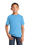 port & company pc54ydtg youth core cotton dtg tee Front Thumbnail