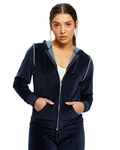 us blanks us565 ladies' velour full-zip hoodie Front Thumbnail