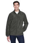 Harriton M990T Men's Tall 8 oz. Full-Zip Fleece Back Thumbnail