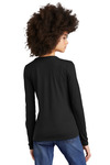 district dt135 women's perfect tri ® long sleeve v-neck tee Back Thumbnail
