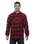 burnside b8610 adult quilted flannel jacket Side Thumbnail