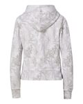 MV Sport W24105 Women's Maddie Floral Print Hooded Sweatshirt Back Thumbnail