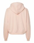 MV Sport W21751 Women's Sueded Fleece Cropped Hooded Sweatshirt Back Thumbnail