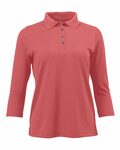 paragon sm0120 women's lady palm three-quarter sleeve polo Front Thumbnail