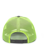 outdoor cap oc771 structured trucker with solid mesh back hat Back Thumbnail