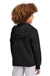 district dt6102y youth v.i.t. ™ fleece full-zip hoodie Back Thumbnail