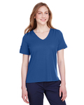 Devon & Jones DG20WB Ladies' CrownLux Performance Plaited Rolled-Sleeve Top Back Thumbnail