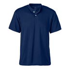 soffe m206 adult 2-button 50/50 henley Front Thumbnail